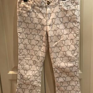 Nautical denim style cropped pants